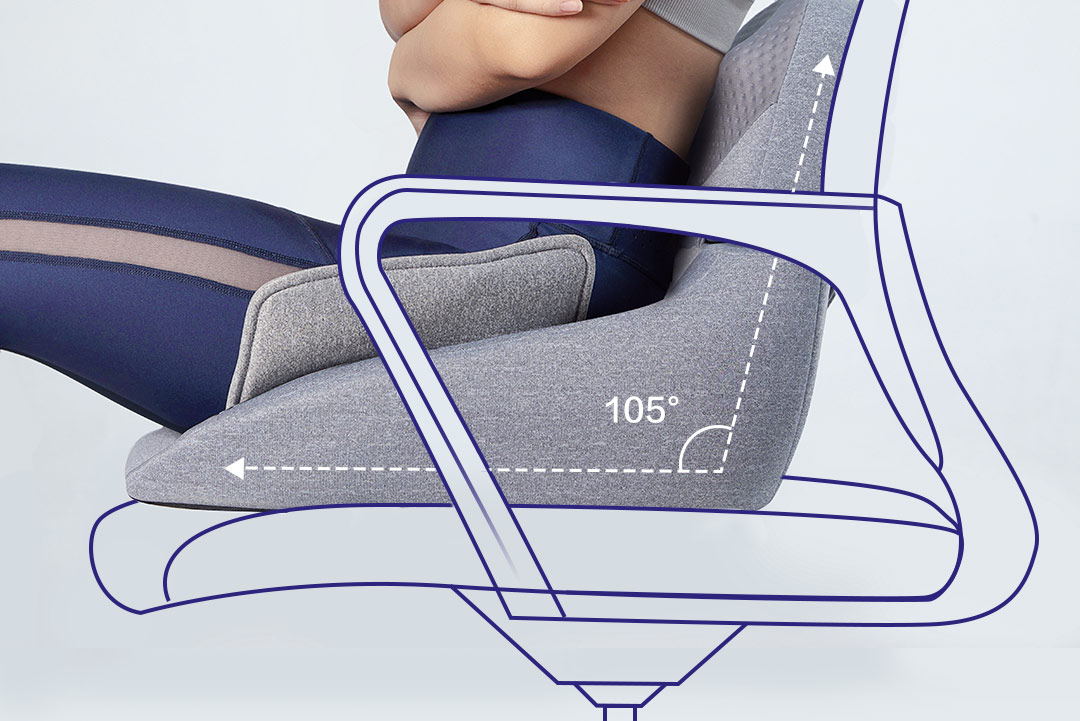 摩摩哒按摩坐垫SX352 多功能家用揉捏矫正坐姿热敷腰部美臀塑形靠垫靠枕 背部臀部腰靠